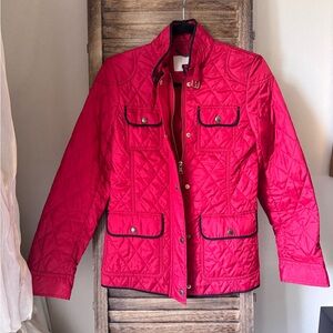Banana Republic red quilted jacket